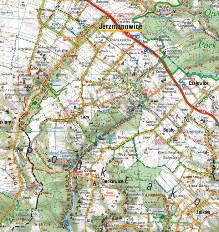 Jura Południowa, Dolina Wisły 1:50 000. Laminowana Mapa Turystyczna. Wyd. 2024. Compass