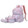 Women Backpack Printed Bag Three-piece Set Clear Sweet Student Backpack Fashion Backpack