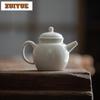 Handmade Plant Ash Glazed Tea Pot Japanese Single Pot with Filter Teapot Elegant Tea Soaking Kettle Teaset Supplies Craft 100ml