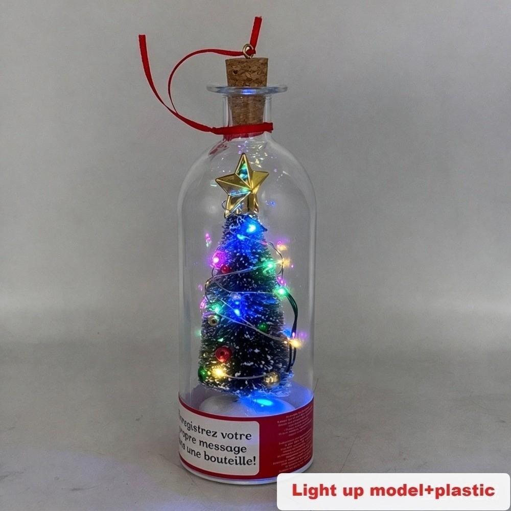 Nostalgic Bottle Recordable Message Bottle Snowy Scene Christmas Props Holiday Keepsake Xmas