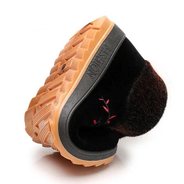 WTEMPO Женские зимние теплые большого размера вышитые лыжные ботинки мягкая подошва плюшевые противоскользящие холодостойкие ветрозащитные повседневные ботинки