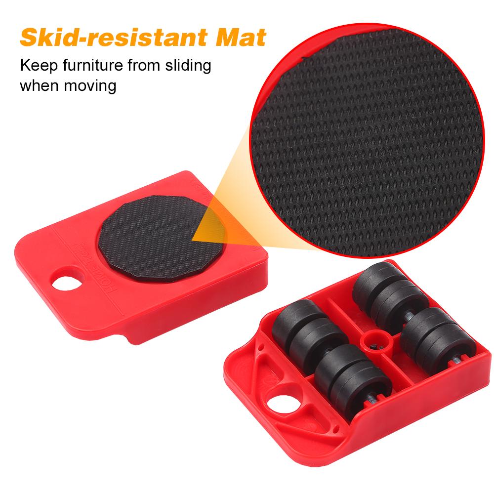 Комплект для перемещения тяжелой мебели Система перемещения роликового подъемника Easy Mover с 4 колесными ползунками