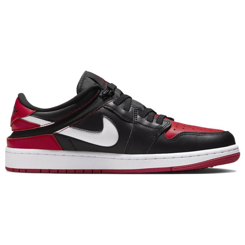 Мужские кроссовки Air Jordan 1 Low FlyEase Alternate Bred Toe Black Gym-Red White DM1206-066