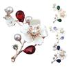 1Pc Elegant Plum Brooch Jewelry Bouquet Large Safety Pin Gift MIT