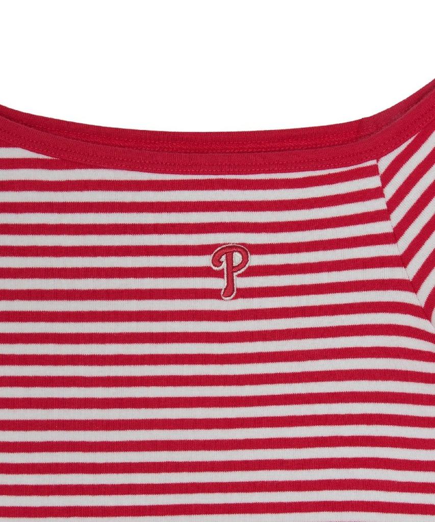 Женская облегающая укороченная футболка Emelbi в стиле varsity с полосками, с открытыми плечами, с короткими рукавами, Phi (Неоново-красный)