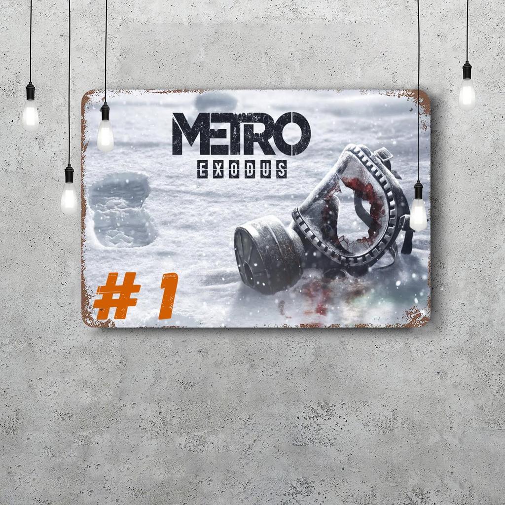 Металлопластины Metro Exodus настенный декор Винтажные жестяные таблички Капитан Металлический плакат Декор для бара паба клуба Настенное украшение
