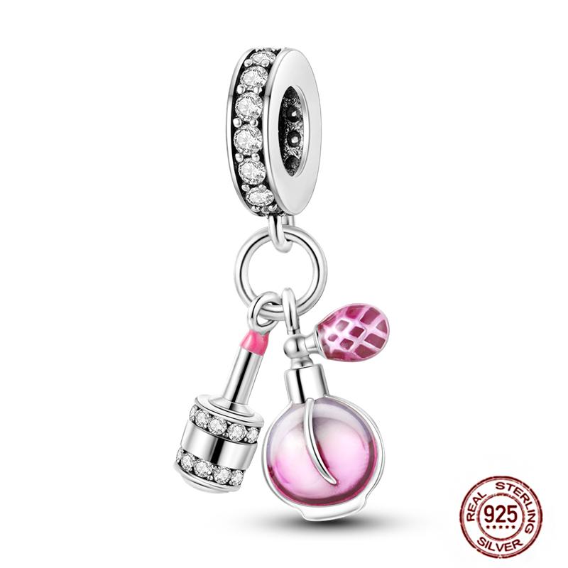 Ежедневные статьи Медные розовые парфюмерные шармы Камера Гантель Смарт-часы Бусины Подходят для оригинальных браслетов DIY Ювелирный подарок