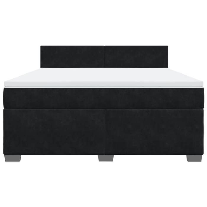 Maison Exclusive - Sommier à lattes de lit avec matelas Noir 180x200 cm Velours