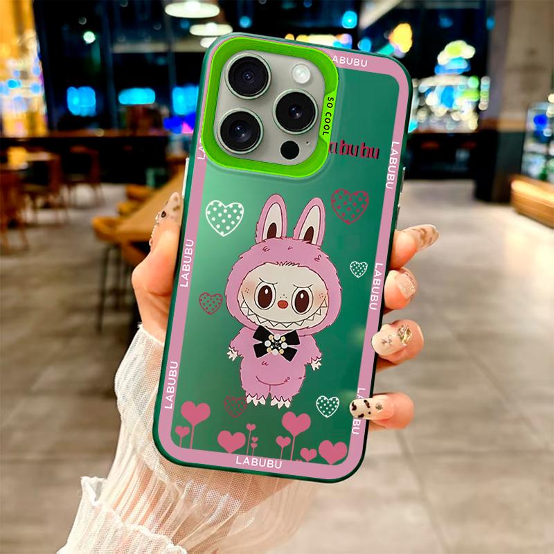 Модный чехол Labubu's Pink Sweetheart для iPhone 7 X 11 12 13 14 15 16 серий, для Samsung серий A12 A23 A54 S21 S22 S23 S24 S25...