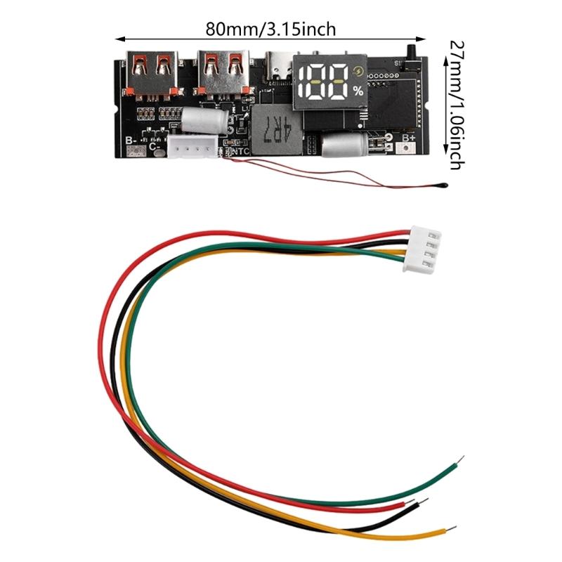 18650 Quick Charging Power Module Circuit Board Support Bidirectional Type C PD65W 100W Efficient Mobile Power Solution