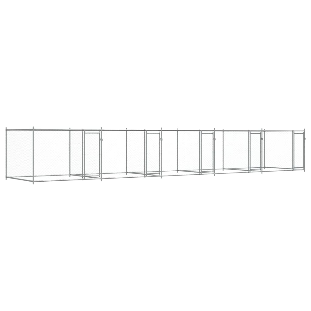 Vidaxl Klatka Dla Psa, Z Drzwiami, Szara, 10X2X1,5 M, Stal