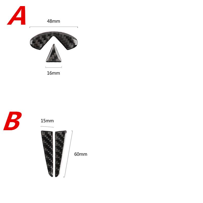 Рулевое колесо из углеродного волокна подходит для Infiniti Q50 Q60 2014-2019 автомобильные аксессуары Декоративная отделка салона Наклейка на автомобиль 3D