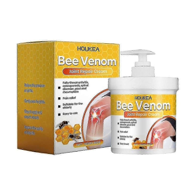 Bee Venom Pain-Relief Bone Healing Cream, Bee Venom Cream for Arthritis, Bee Venom Joint Bone Care Cream, Relieves Pain Relieves Stiffness