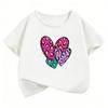 Fashion love heart Design TShirt Printed T Shirt Girls Summer Clothes Short Sleeve Tops TShirts Cute boys Clothing