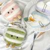 Cute Triangle Matcha Cake Plush Doll Simulation Western Dessert Doll Bag Pendant Doll Birthday Gift