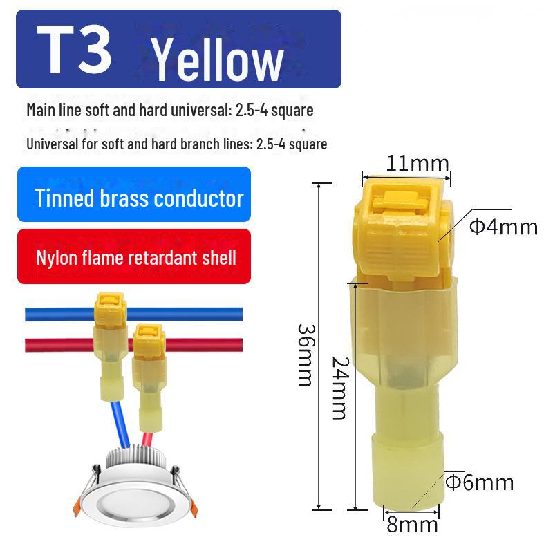 Комплект клемм быстрого соединения T-типа T1T2T3: Зажимы для быстрого соединения проводов