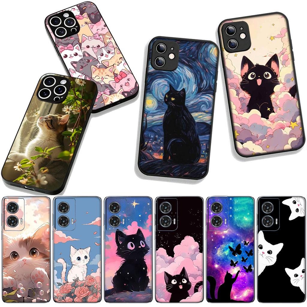 Чехол для Huawei P30 P20 P10 Mate 10 20 Pro Lite Y9A Y8S P Smart Y7 Y9 Prime Y6 Корпус Чехол для телефона Мультяшный котенок Кошка Мяу