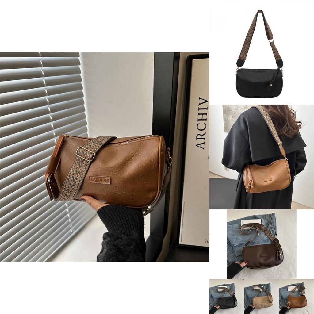 Trendy Pillow Bag For Women In Black Khaki And Brown Stylish Soft Pu Material