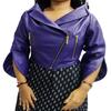 Noor Womens Purple Leather Jacket | Slim Fit Cropped Style Motor Biker Leather Jacket | Sheep Leather Jacket | Gift For Her