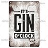 [MyPlate] GIN Plaque Metal Vintage Bar Furniture Plates Panels Tin Sign Tiki Bar Sign Man Cave Decorn Personalized Plate