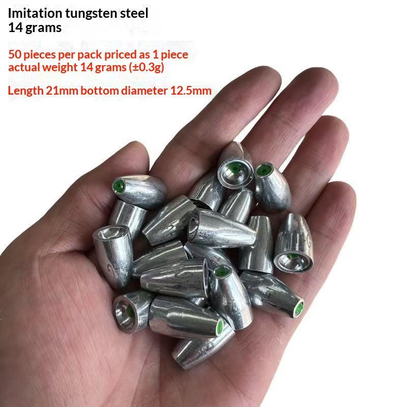 Alloy Bullet Lead Set Carbon Steel Plastic-Core Lure 25Pcs Durable Fishing Accessory for Texas Rig Freshwater Saltwater Use