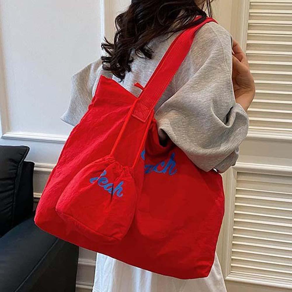Dopamine Composite Tote Bags Japanese Style Women Cloth Underarm Bag Large Capacity Handbag  School