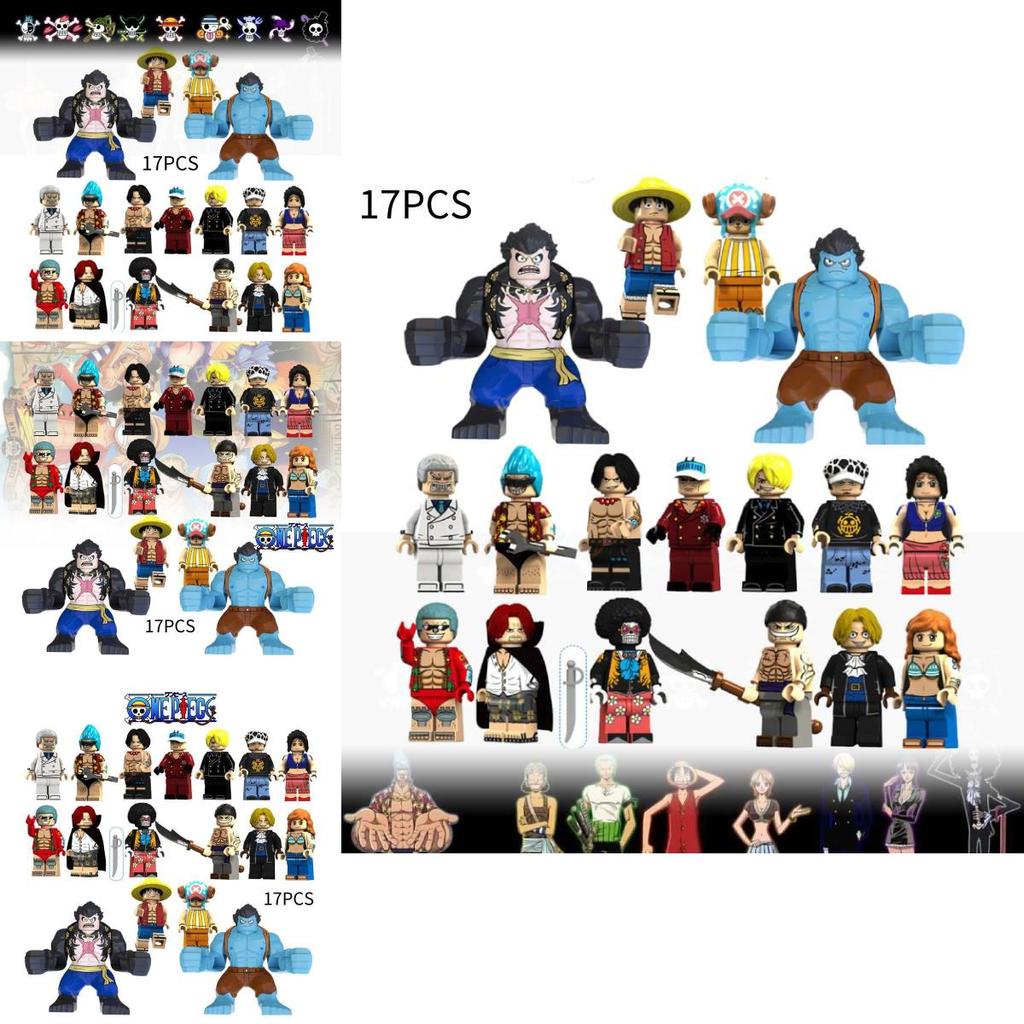 Коллекционный набор игрушек One Piece Король пиратов Шанкс Белоус Эйс Сабо Кошмарный Луффи и Манки Д.. Конструктор Луффи