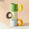 Creative Handle Ceramic Mug High Aesthetic Value Coffee Mug Cute Breakfast Cups Juice Milk Cup Couple Cups Household Water Cup