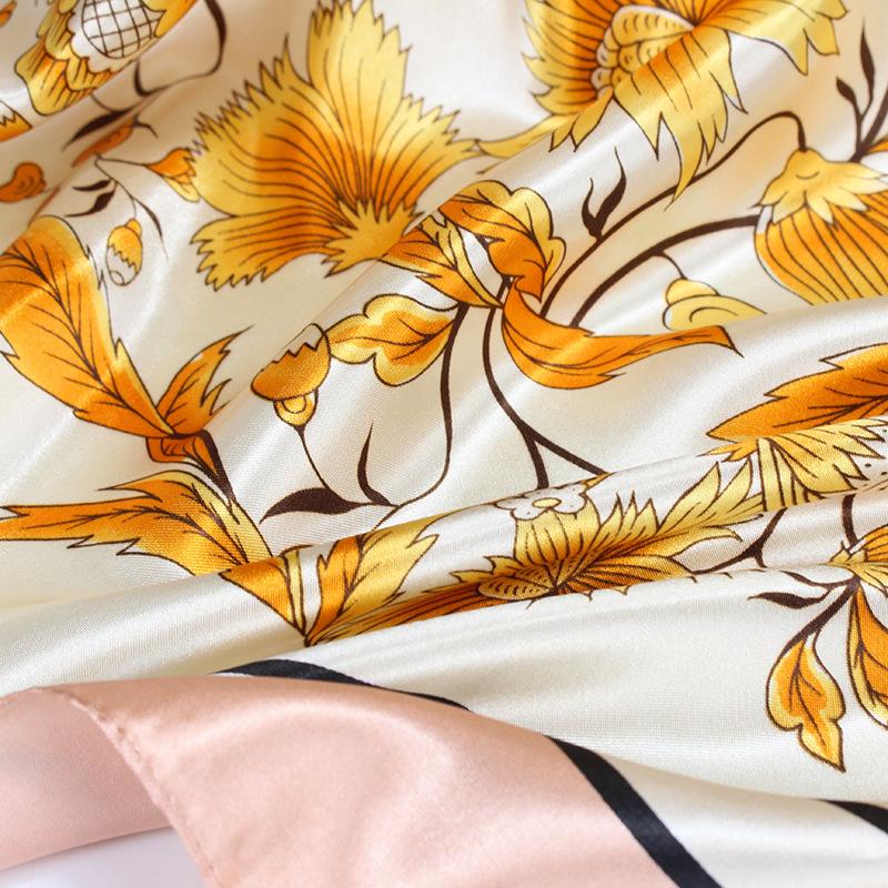 High-quality Luxurious Silk Scarves Headband Scarfs Neck Scarf For Women Chain Silk Scarf Women's Decorative Shawl