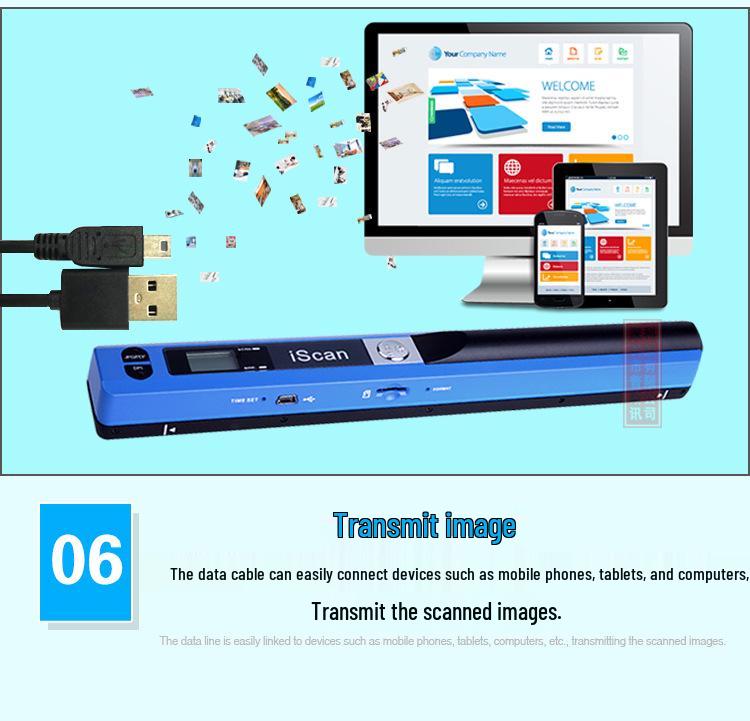 Portable A4 Document Scanner iScan 900DPI OS2258B