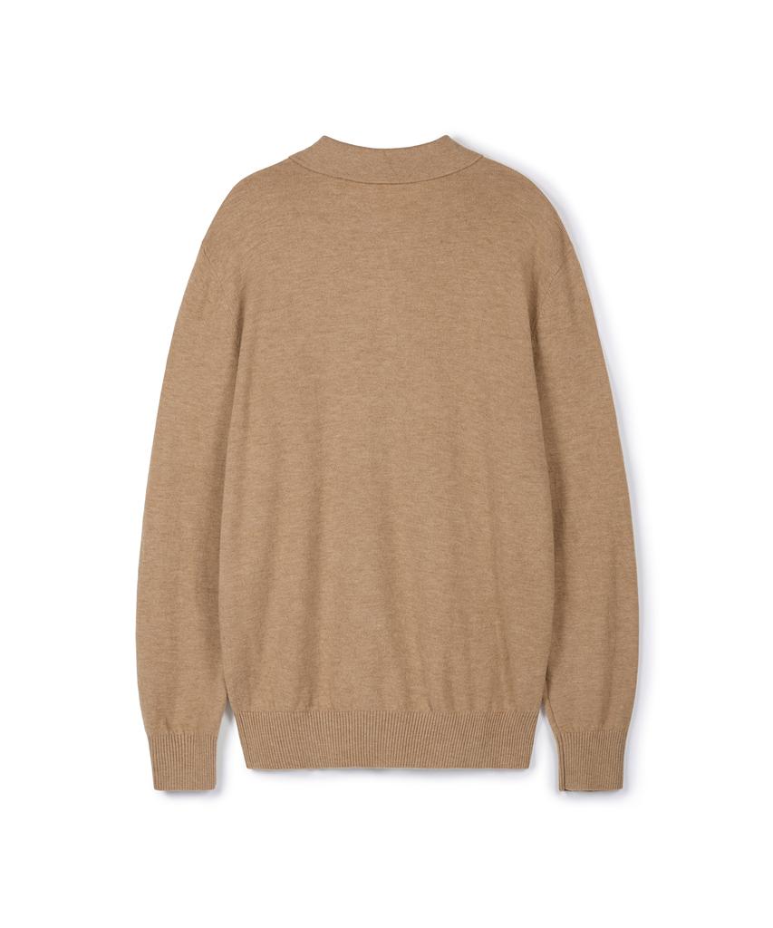 USPOLOASSN Merino Wool Collar Knit_Beige
