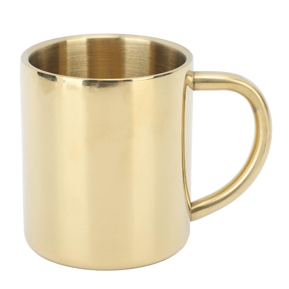 Double Layer Tea Cup Rustless Steel Beverage Vessel Easy To Wash Drinking Tumbler  Tea Drinking