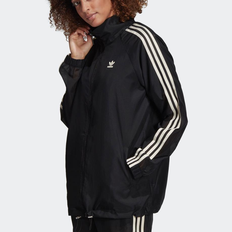adidas Оригиналы ВЕТРОВКА Тренч Женский Черный DU8172