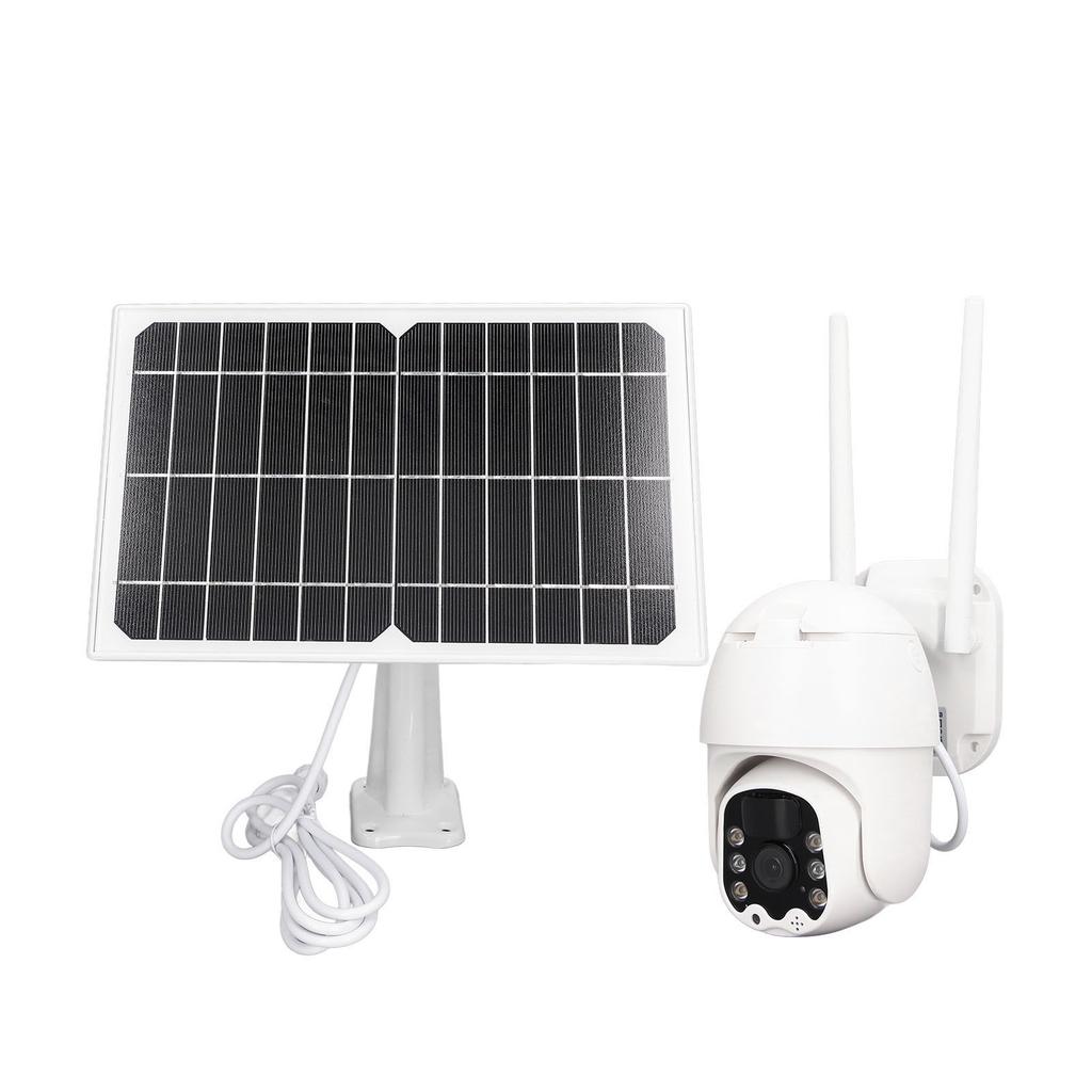 Solar Security Camera PTZ 355 Degrees Panoramic 1080P Home Surveillance System with 2 Way Audio PIR