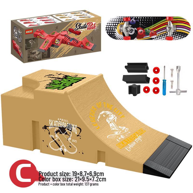 Мини-набор реквизита для фингерборд-парка: Креативная игрушка-рампа с изгибом