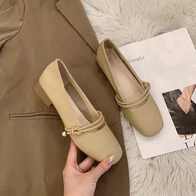 Мэри Джейн фея с юбкой маленькие кожаные туфли-одинарки женские новые весенне-осенние нежные на плоской подошве обувь бабушки с отягощением