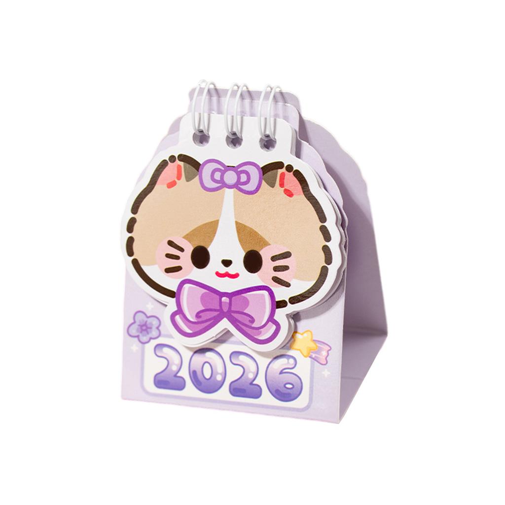 2026 год Маленький котенок Календарь Настольный органайзер для заметок Четкая печать Компактный планировщик с котятами Ежедневник Настольный календарь