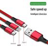Nylon Braided 3-in-1 Fast Charging Cable 2.1A