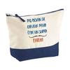 Trousse de maquillage - PLANETEE - Parent pas besoin de Cheveux - Fond bleu - Impression HD - Coton