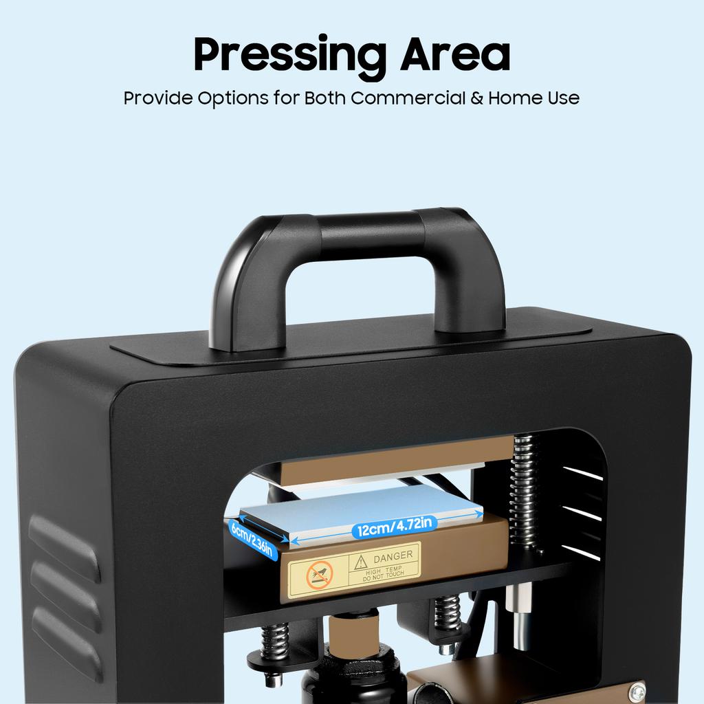 Профессиональный 10T Термопресс 900 Вт 0-999 с 0-400℉ для экстракции масла Розин ПУ Текстиль DIY Домашнее Магазинное Использование