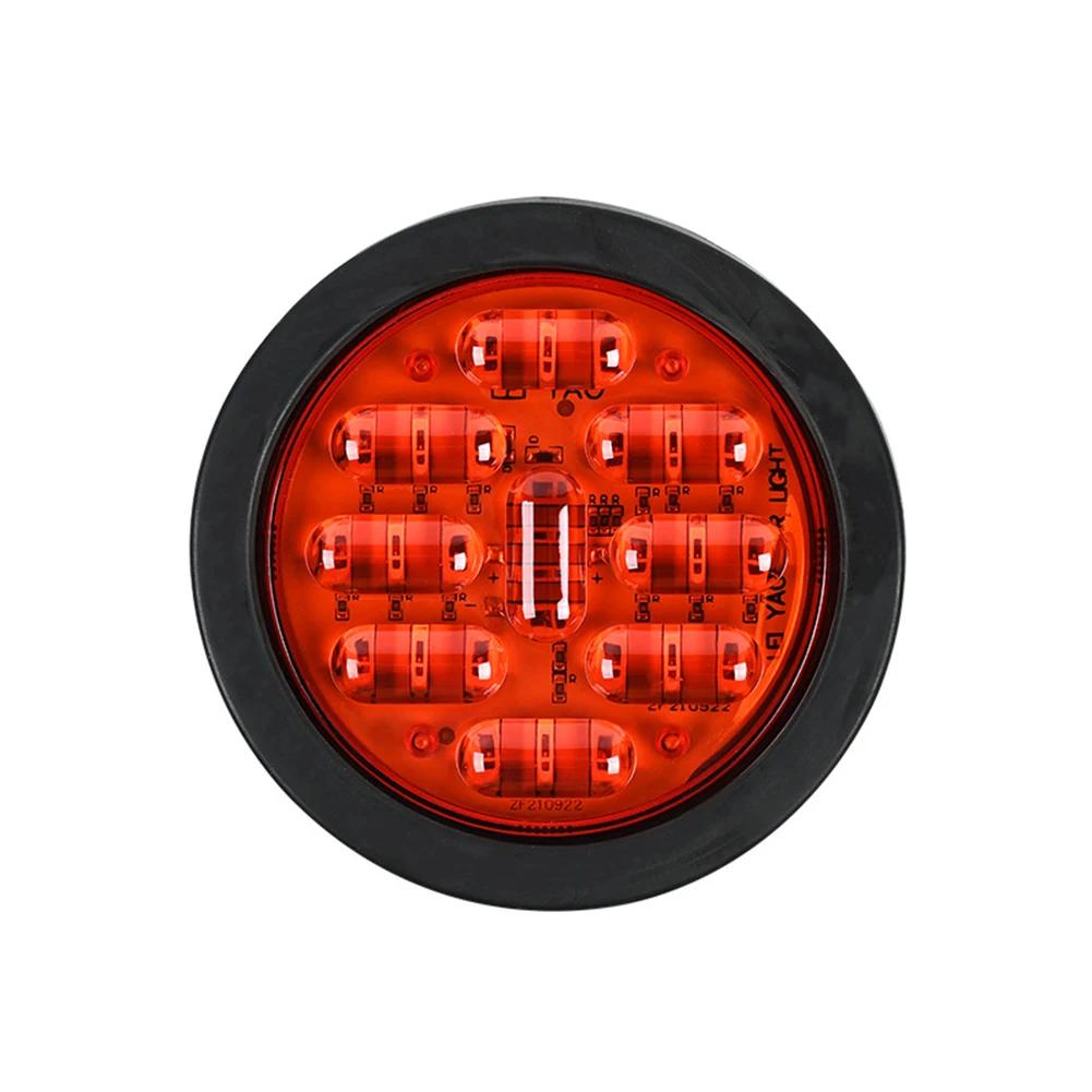 9 светодиодных боковых габаритных фонарей для прицепа 24 В, светодиодные габаритные фонари для грузовиков, боковые габаритные фонари для автофургонов, автомобильных караванов, круглые задние фонари для фургонов