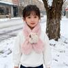 Детский мультяшный плюшевый шарф - Теплый шарф-грелка на шею для девочек и мальчиков на осень/зиму