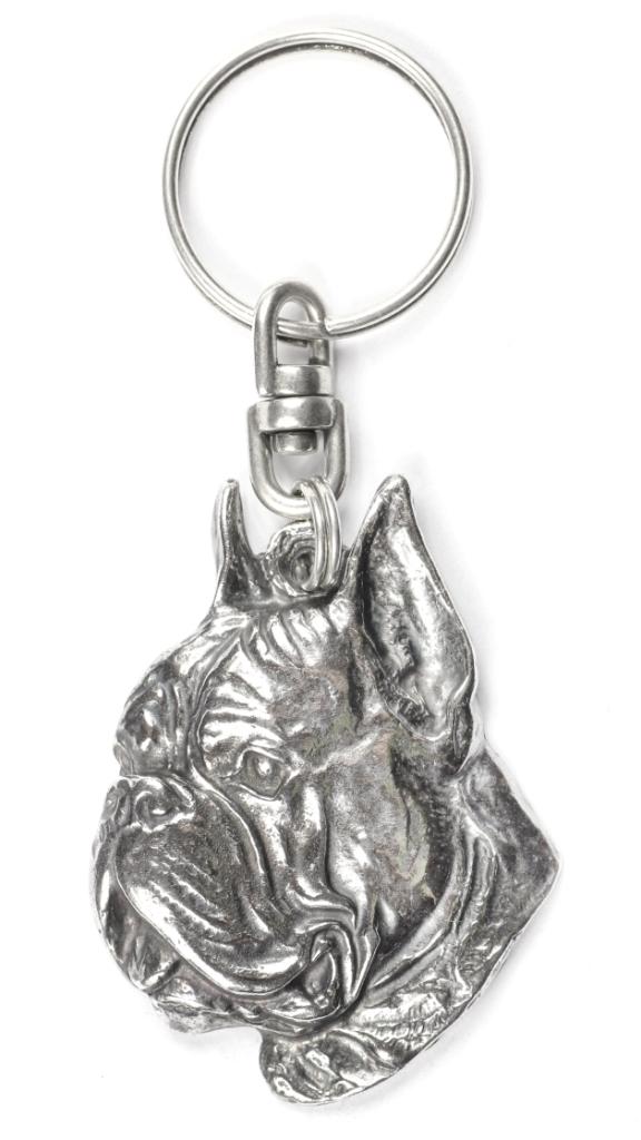 Bokser, Boxer Ii - Posrebrzany Brelok Z Psem W Pudełku Ozdobnym, Ozdoba Torebki, Zawieszka Do Plecaka Marki Art-Dog