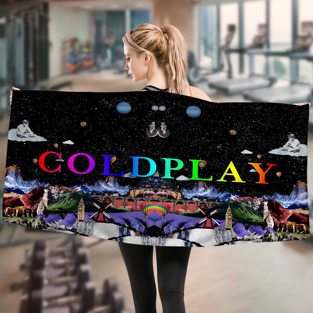 Classic Pop Rock Band C-Coldplay Bath Towel Microfiber Soft Water Absorbing Breathable For Girl Kids Cartoon Beach Towel