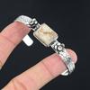 Natural Wild Horse Magnesite Magnesite 925 Sterling Silver Wedding Flower Bangle