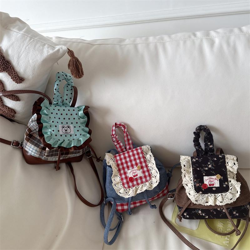 Minimalist City Style Lace Trim Backpack With Breathable Design For Teens