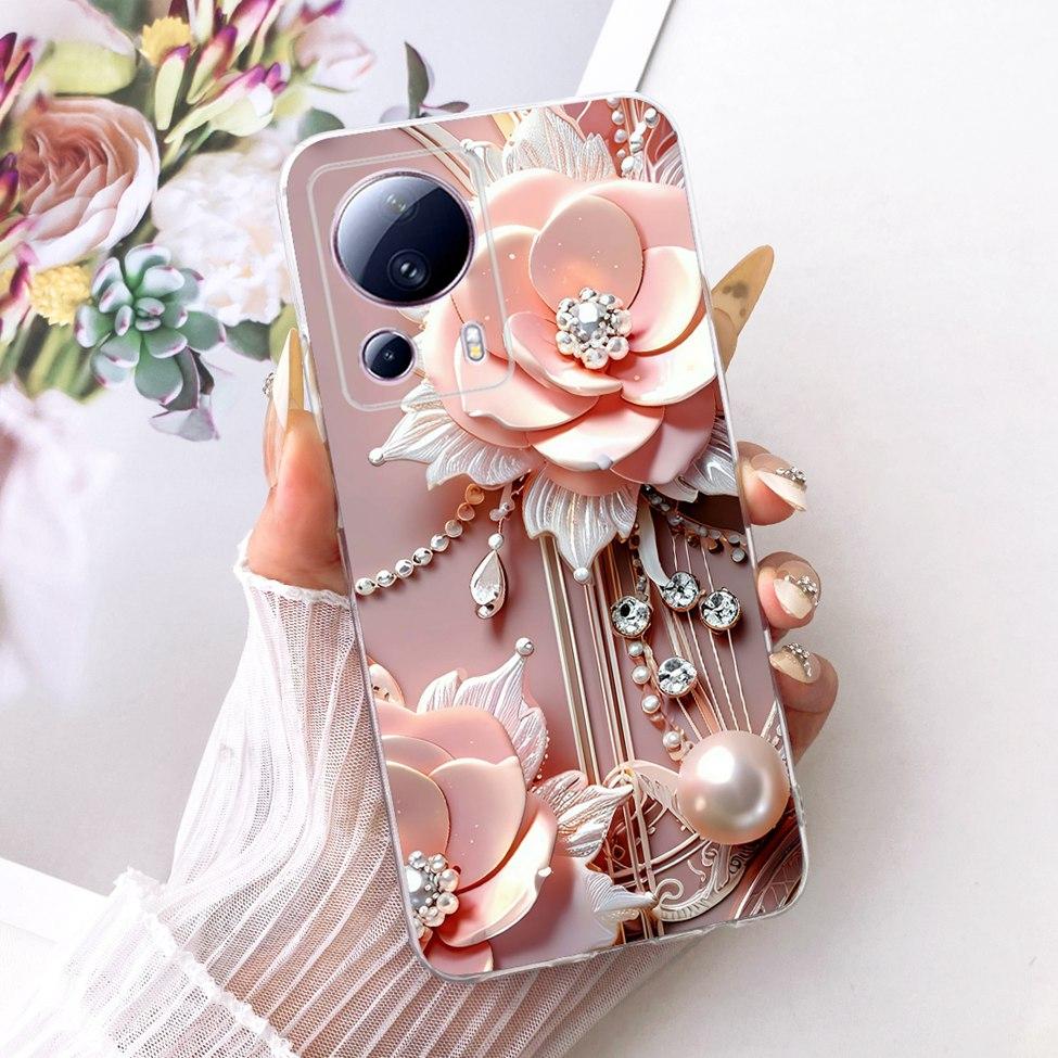 For Xiaomi Civi 2 Clear Case Aesthetic Luxury Cute Fashion Butterfly Funny Painted Funda For Xiaomi Civi2 Casing 2209129SC