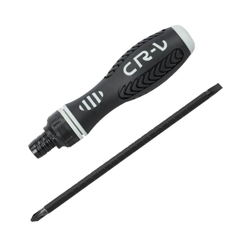 Dual-purpose Ratchet Screwdriver Head Telescopic Magnetic Phillips Screwdrivers 2in1 Labor-Saving Cross Slotted Screwdriver Set