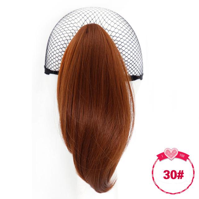 Straight Short Synthetic Ponytails For White Golden White Brown Black Ponytail