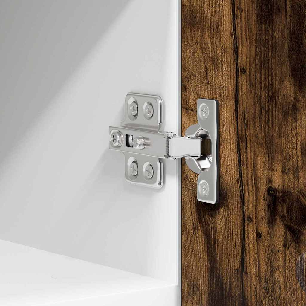 Wall Mounted Cabinet 2 pcs Smoked Oak & White 30 x 31 x 40 cm